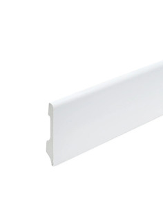 Zocalo Wing 80 mm x 15 mm x 2,44 m Blanco Mate 2